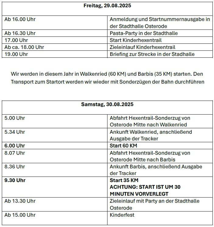 programm hexentrail 2025